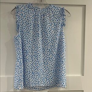 Lilly Pulitzer White and Blue Polka Dot Blouse